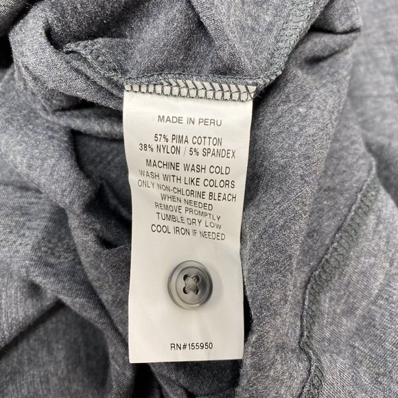 Greyson Men's Large Solid Grey Wicking Stretch Short Sleeve Polo Shirt - Picture 5 of 6